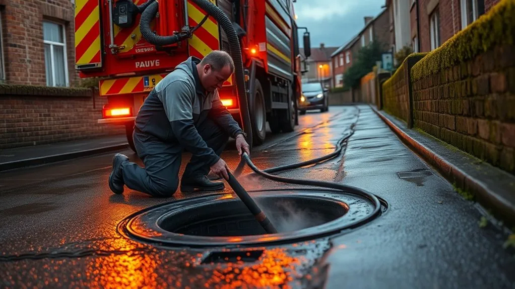 Blocked drain specialists in Ramsgate clearing a drain